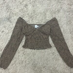 Princess Polly Cheetah Blouse